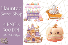 Haunted Sweet Shoppe PNG Clipart, Pastel Halloween Bakery Product Image 1