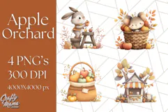 Woodland Apple Orchard Festival PNG Fall Clipart Product Image 1