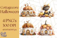 Cottagecore Halloween Clipart Cozy PNG, Autumn Fall Png Product Image 1