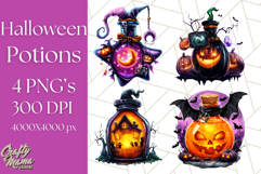 Bright Halloween Potion Bottle PNG Clipart, Holiday Elements Product Image 1