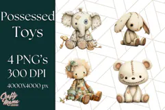 Possessed Toys Clipart PNG Haunted Doll Characters Product Image 1