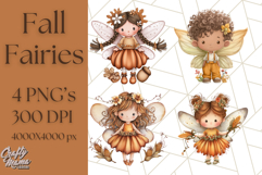 Fall Fairy Clipart PNG, Autumn Fairy People With Wings Product Image 1