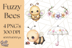 Adorable Bee Clipart PNG, Cute Bees and Accessories PNG Product Image 1