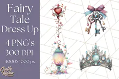 Fairy Tale Clipart PNG Magical Dress-Up Characters Product Image 1
