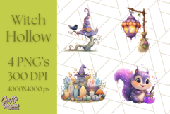 Halloween Witch House Clipart PNG with Potions and Brooms Product Image 1