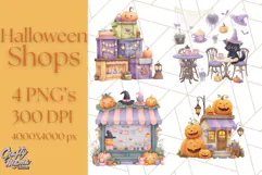 Halloween Candy Shop Clipart PNG, Trick or Treat Clip Art Product Image 1