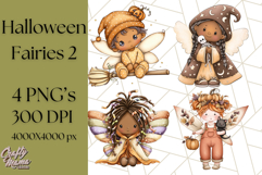 Halloween Fairy Clipart PNG, Spooky Cute Character Art Product Image 1