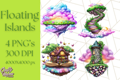 Bright Floating Island PNG Clipart for Fantasy Worlds &amp; Maps Product Image 1