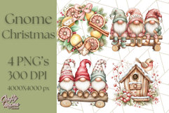 Scandinavian Christmas Gnomes Clipart PNG, Cute Gnome Png Product Image 1