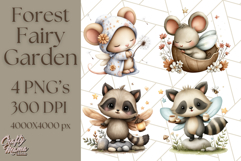 Forest Fairy Garden Creatures PNG, Whimsical Woodland Art Product Image 1