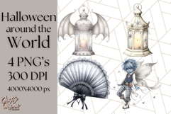 Halloween Around the World Clipart PNG, Fun Halloween Kids Product Image 1