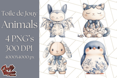 Blue Floral Stuffed Animal Clipart PNG, Cute Stuffed Animals Product Image 1