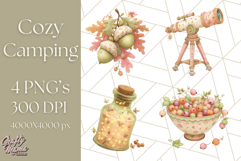 Camping Icons Clipart PNG, Adventure Outdoors Clip Art Product Image 1