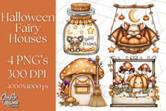 Halloween Fairy House Clipart PNG, Spooky Cottage Art Product Image 1