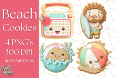 Summer Cookie Character PNG, Cute Beach Clipart Tropical Png Product Image 1