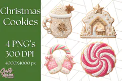 Christmas Cookies Clipart PNG Festive Treats Product Image 1