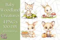 Woodland Nursery Baby Animals And Fantasy Forest PNG Clipart Product Image 1