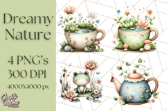 Dreamy Nature Clipart PNG, Whimsical Forest Elements Product Image 1