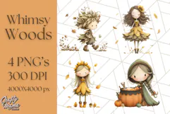 Whimsy Woods Harvest Festival Clipart PNG Files Product Image 1