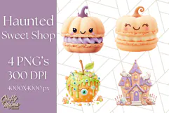 Haunted Sweet Shoppe PNG Clipart, Pastel Halloween Bakery Product Image 1