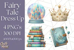 Fairy Tale Clipart PNG Magical Dress-Up Characters Product Image 1