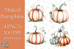 Fall Pumpkin Clipart PNG, Autumn Pumpkins, Jewel Tones Png Product Image 1