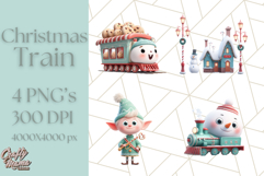 Christmas Train Ride PNG Clipart with Yeti and Elves Product Image 1