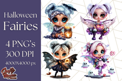 Halloween Fairy Clipart PNG, Cute Chibi Fairy Art Clip Art Product Image 1