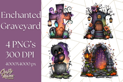 Enchanted Graveyard Halloween PNG Clipart Product Image 1