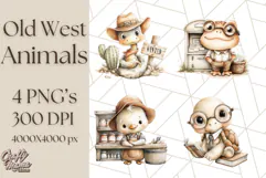 Wild West Animals PNG Clipart, Cowboy & Saloon Scenes Product Image 1