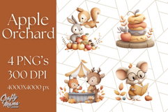 Woodland Apple Orchard Festival PNG Fall Clipart Product Image 1