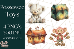 Possessed Toys Clipart PNG Haunted Doll Characters Product Image 1