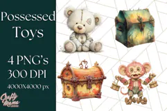Possessed Toys Clipart PNG Haunted Doll Characters Product Image 1