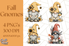 Thanksgiving Gnome Clipart PNG Cute Fall Gnomes, Gnome Png Product Image 1