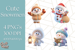 Adorable Snowman Character PNG Clipart Product Image 1