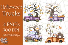 Halloween Cottagecore Truck PNG Clipart, Fall Style Clip Art Product Image 1