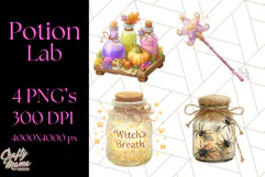 Hocus Pocus Potion Lab Clipart PNG Halloween Clip Art Product Image 1