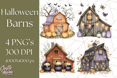 Halloween Cottagecore Barn PNG Clipart, Fall Style Product Image 1