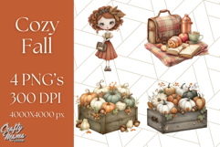 Cozy Fall Clipart PNG Autumn Cozy Elements Product Image 1