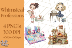 Cute Career Clipart Watercolor Professions Clip Art for Kids Product Image 1
