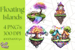 Bright Floating Island PNG Clipart for Fantasy Worlds & Maps Product Image 1