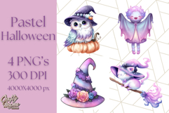 Pastel Halloween Clipart Cute PNG Graphics, Halloween Png Product Image 1
