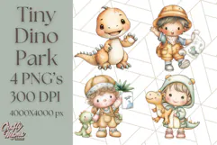 Cute Cartoon Dinosaur Clipart PNG, Prehistoric Animals PNG Product Image 1