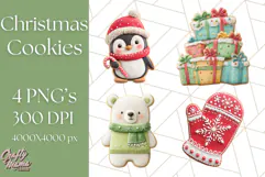 Christmas Cookies Clipart PNG Festive Treats Product Image 1