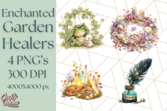 Enchanted Garden Healers Clipart PNG, Animal Plant Png Product Image 1