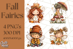Fall Fairy Clipart PNG, Autumn Fairy People With Wings Product Image 1