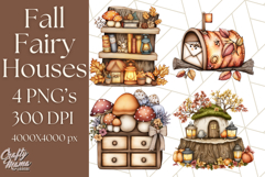 Fall Fairy House Clipart PNG, Autumn Homes and Decor Product Image 1