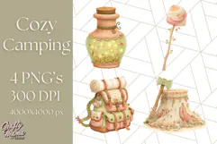 Camping Icons Clipart PNG, Adventure Outdoors Clip Art Product Image 1