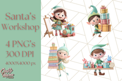 Santa’s Workshop PNG Clipart Elves, Toys &amp; Gifts Clip Art Product Image 1