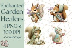 Enchanted Garden Healers Clipart PNG, Animal Plant Png Product Image 1